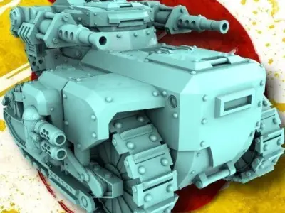 Hippo Modular Battle Tank 3D print model