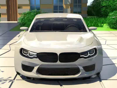 Generic Small 4 Door Hatchback With Sport Package 2 Low-poly 3D model