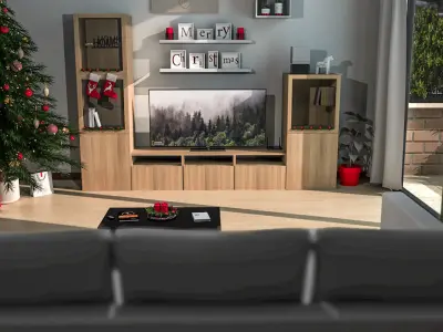 Christmas Decoration Livingroom 3D model