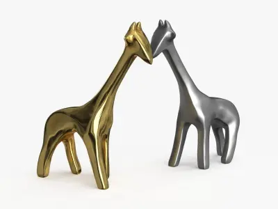 Giraffe Figurines Statuette Low-poly 3D model