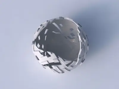 Bowl Spheric wavy with cuts and bulges 3D print model