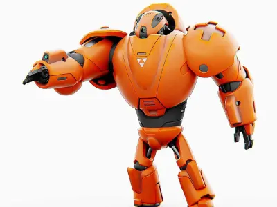 COMBAT DROID M-3000 Rigged for Unreal Engine - Unity - MIXAMO 3D model