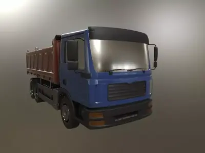Truck 3D Model dump Low-poly 3D model