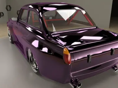 Volkswagen Type 3 notchback 1963 modified 3D model