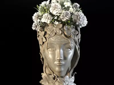 Face Vase decoration 6 3D model