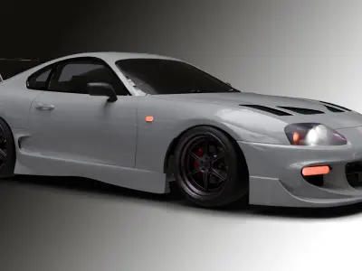 Toyota Supra mk4  Low-poly 3D model