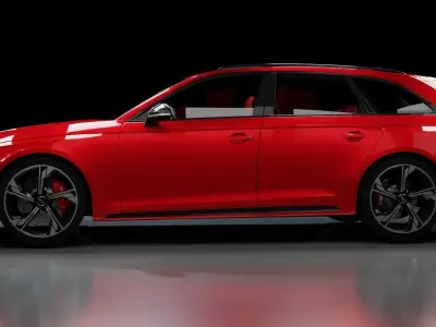 Audi RS4 Avant Low-poly 3D model