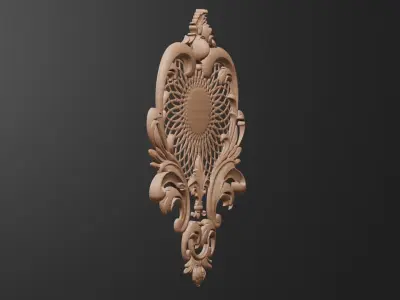 Flower Decor for wood carving 3D print model get
