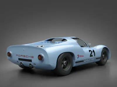 1966 Porsche 910 Race Car 3D model
