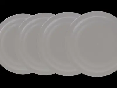 Sea Adventure Coral Salad Plate Low-poly 3D model