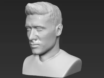 Robert Lewandowski World Cup 2018 bust ready for 3D printing 3D print model