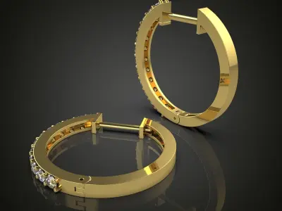 Exclusive Earrings model 3D printable model 0020 3D print model