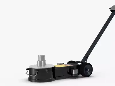 Floor Jack Black Low-poly 3D model