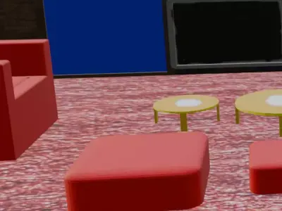 One Bedroom House Low-poly 3D model