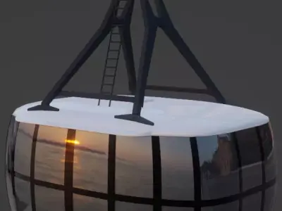 Cable car vehicle from Rio de Janeiro Brazil 3D model