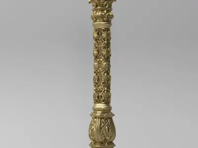 Carved Column  3D Model Collection
