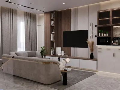 living room  3D model 2