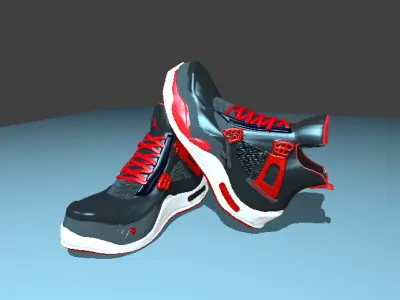 Jordan sneakers shoes  Low-poly 3D model