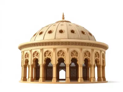 Ornate Dome Pavilion model pack Low-poly 3D model