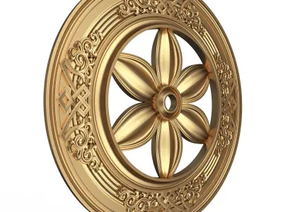 Ceiling Rosette 03 Low-poly 3D model