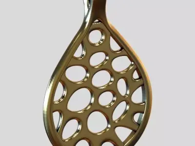 Elegant Teardrop Pendant Design  3D print model