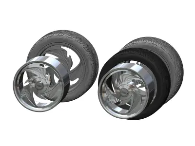 Custom wheels Hot Rods by Boyd T3 for your scale model 3D print model