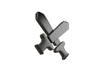 War Symbol v1 004 Low-poly 3D model