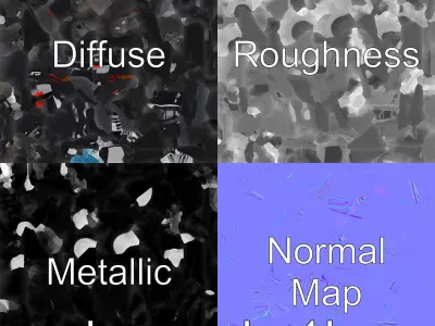 Matte Black Security Service Car with Tinted Windows Low-poly 3D model