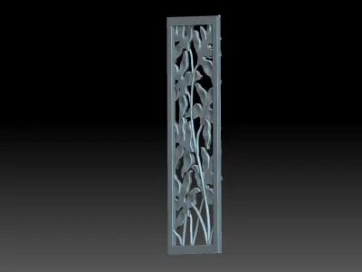 Flowers panel 3D print model