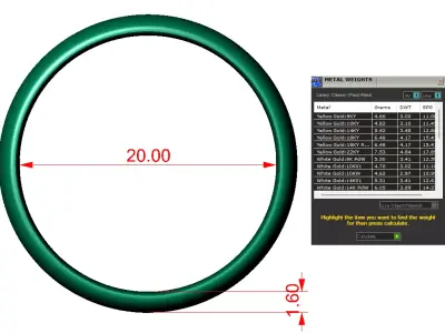 matching weeding band half dome collection  3D print model