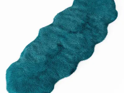 Sheepskin rug 3D model