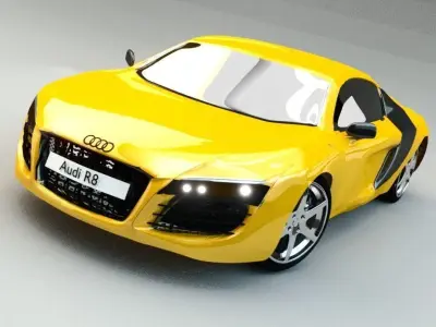 Audi R8 Low-poly 3D model buy