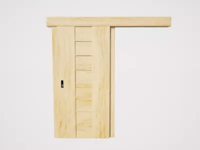 Sliding door 01 3D model