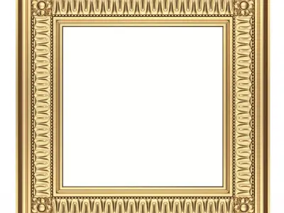Classic Frame and Mirror 074 Low-poly 3D model