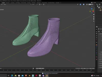 High Detail Summer Boot 3D Model Print Ready 3D print model