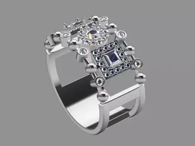 Classic woman ring  3D print model