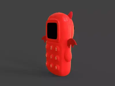 Devil Phone Toy Low-poly 3D model