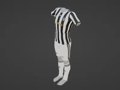 Juventus Sportwear Low-poly 3D model