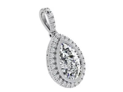 Pear Halo Pendant 3408 3D print model