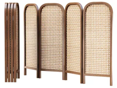 Sofia Decorative Rattan Screen  3D model