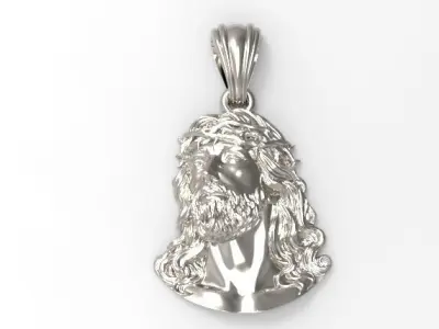 Jesus Head Pendant  3D print model