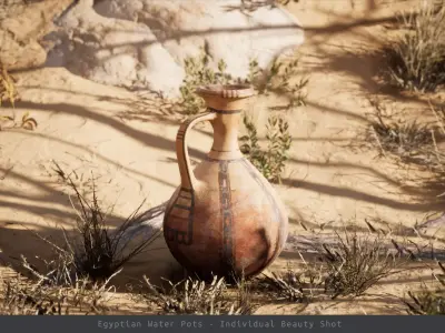 Egyptian Pot E Low-poly 3D model