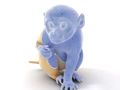 Golden Capuchin Monkey model pack Low-poly 3D model