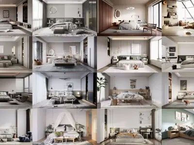 Bedroom Pack 01 for Unreal Engine 3D Model Collection