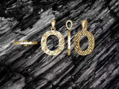 A Letter Alphabet Tiles Texture Pendant 3D Print Model 3D print model get