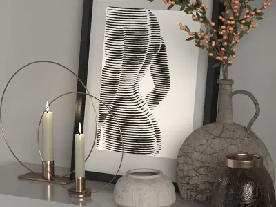 decorative set 01 3D model 7