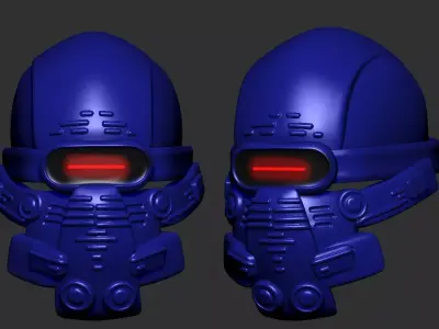 helmet high poly sculpt 3d printable ver 7 3D model 3D model