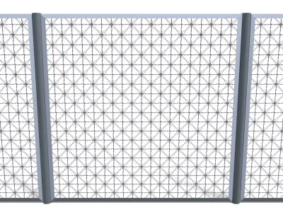 Low Poly Modular Fence 14 Low-poly 3D model