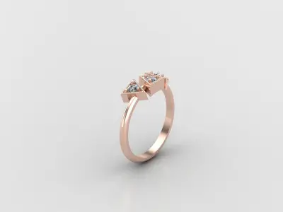 Solitaire Ring Version 1 SR37 3D model