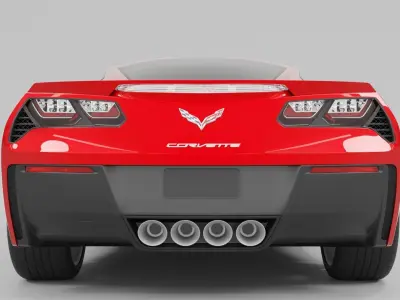  Chevrolet Corvette Low-poly 3D model